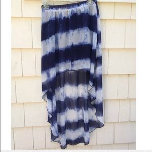 Forever 21 Navy White High Low Skirt